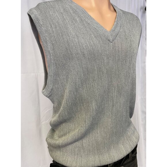 Dockers Mens Gray Knitted Pullover Sweater Vest Size M SKU 6726 - Picture 2 of 7